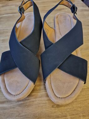 Dream Pairs Black Crisscross Slingback Sandals Sz 9